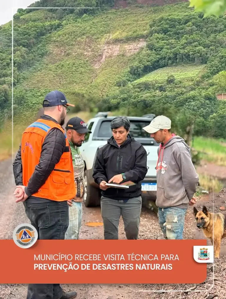 Cotiporã recebe visita técnica para identificar áreas de risco e prevenir desastres naturais - Studio TV