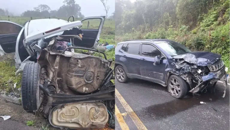 Criança de 6 anos e mulher morrem em grave acidente na Serra Dona Francisca, em Santa Catarina - Studio TV