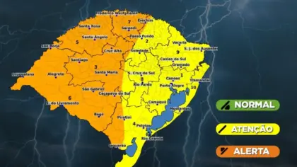 Defesa Civil alerta para temporais com granizo, ventos fortes e risco de tornado no RS - Studio TV