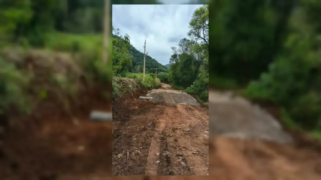 Desvio entre São Caetano e ERS-437 passa por manutenção em Vila Flores após danos causados pelas chuvas - Studio TV