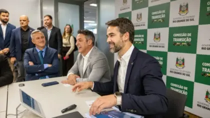 Eduardo Leite e Luciano Zucco iniciam transição de governo no Rio Grande do Sul - Studio TV