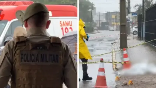 Homem armado com faca tenta invadir creche e morre em confronto com a PM em Santa Catarina - Studio TV