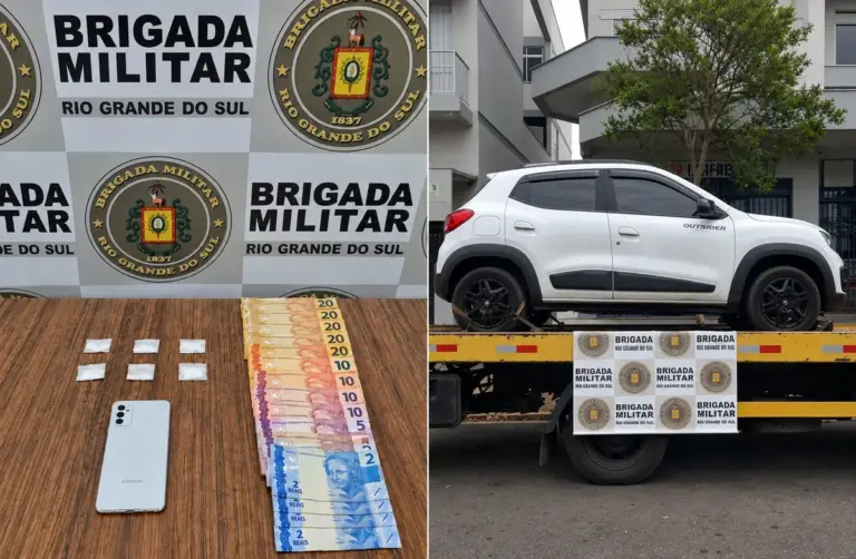 Homem é preso por tráfico de drogas durante abordagem em Farroupilha - Studio TV