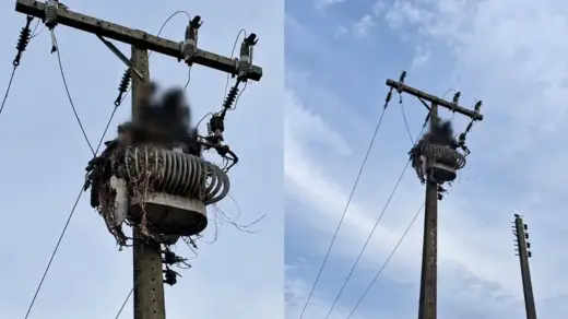 Homem morre eletrocutado ao subir em transformador durante suspeita de furto de fios em Santa Catarina - Studio TV