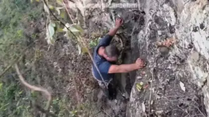 Homem passa 11 horas preso em penhasco de 70 metros após tentar tirar selfie no Tocantins - Studio TV