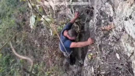 Homem passa 11 horas preso em penhasco de 70 metros após tentar tirar selfie no Tocantins - Studio TV