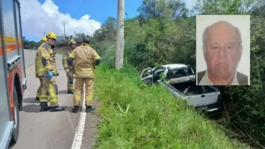 Idoso de 75 anos morre após veículo sair da pista em estrada de Caxias do Sul - Studio TV