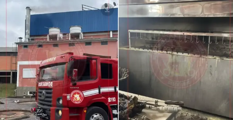 Incêndio em estabelecimento na BR-470 leva três pessoas ao hospital por inalação de fumaça - Studio TV