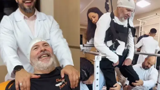 Mingau, do Ultraje a Rigor, consegue ficar de pé durante reabilitação após tiro na cabeça - Studio TV