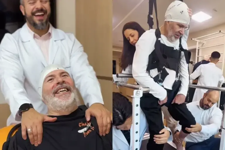 Mingau, do Ultraje a Rigor, consegue ficar de pé durante reabilitação após tiro na cabeça - Studio TV