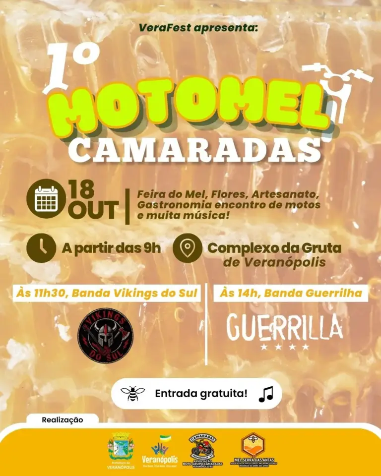 MotoMel Camaradas terá encontro de motociclistas, shows e feira de produtos regionais neste domingo em Veranópolis - Studio TV