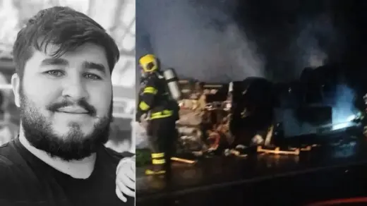 Motorista de 27 anos morre carbonizado após caminhão capotar e pegar fogo em SC - Studio TV