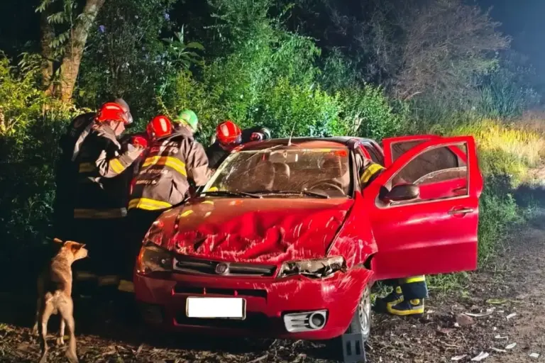Motorista de 78 anos é retirado de carro após acidente em Nova Petrópolis - Studio TV