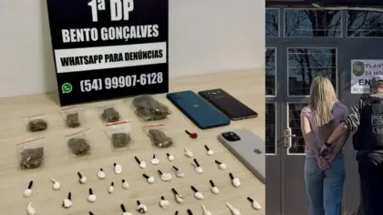 Mulher é presa por tráfico de drogas no bairro Glória, em Bento Gonçalves - Studio TV