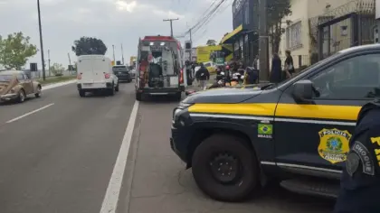 PRF e equipe de socorro atendem atropelamento na BR-116 em Caxias do Sul