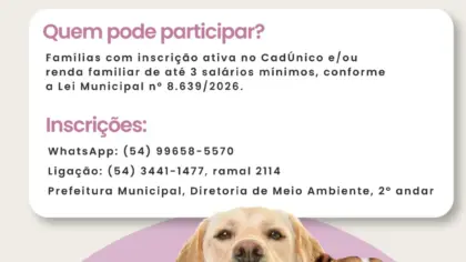 Mutirão de vacinação antirrábica para cães terá 40 vagas durante o Petnique Solidário em Veranópolis - Studio TV