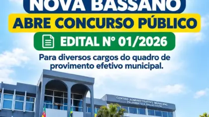 Nova Bassano abre concurso público com salários de até R$ 5,9 mil e vagas para diversos cargos - Studio TV