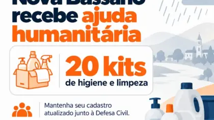 Nova Bassano recebe kits de higiene e limpeza após chuvas intensas - Studio TV