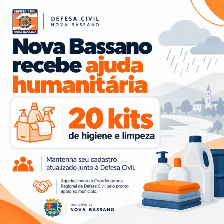 Nova Bassano recebe kits de higiene e limpeza após chuvas intensas - Studio TV