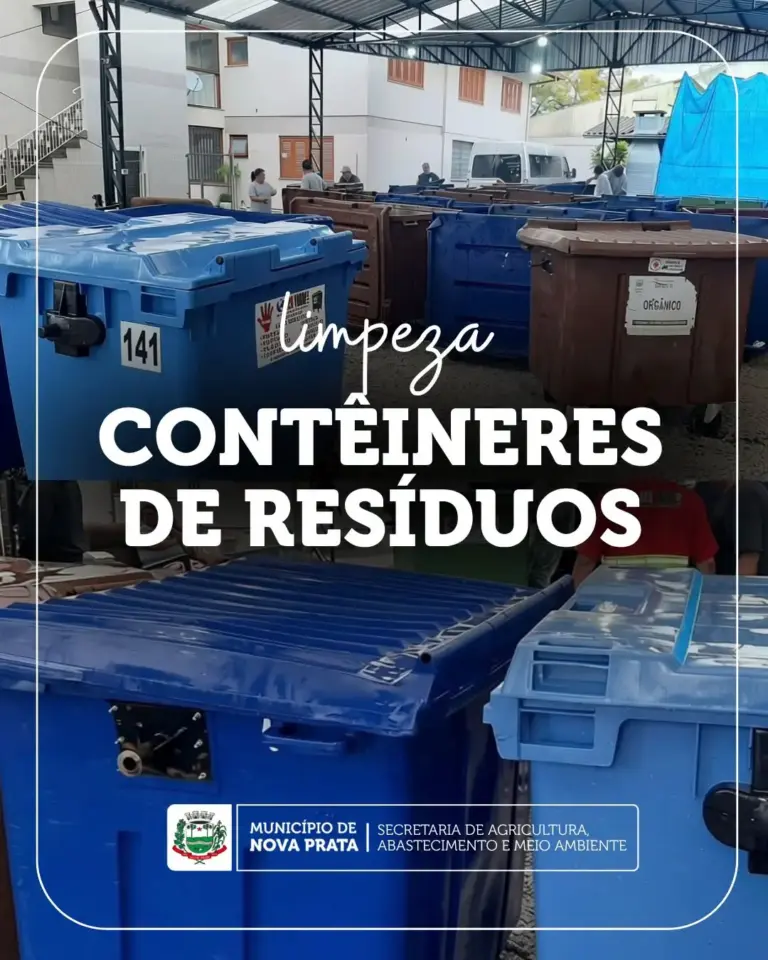 Nova Prata conclui higienização de contêineres de resíduos em todos os bairros - Studio TV
