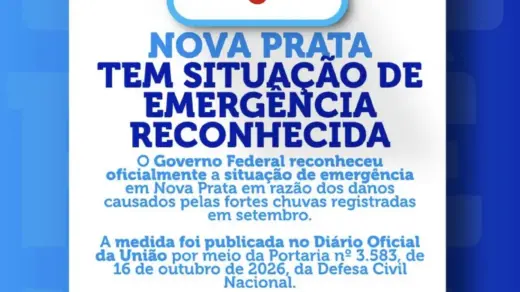Nova Prata tem situação de emergência reconhecida pelo Governo Federal após fortes chuvas - Studio TV