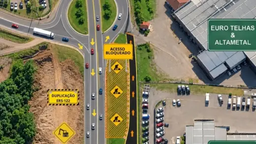 Obra de passarela na ERS-122 começa nesta terça e altera acesso em Caxias do Sul - Studio TV