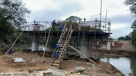 Obras da ponte sobre o Rio da Prata seguem o cronograma na BR-470 - Studio TV
