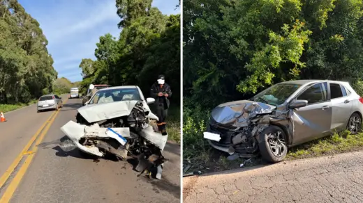 Onix com placas de Nova Prata se envolve em colisão frontal que deixa três feridos na ERS-324 - Studio TV