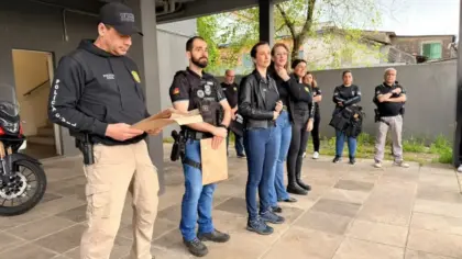 Ação da Polícia Civil durante a Operação Mulher Segura