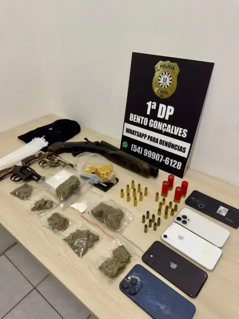 Polícia Civil prende quatro jovens e apreende armas com numeração raspada em Bento Gonçalves - Studio TV