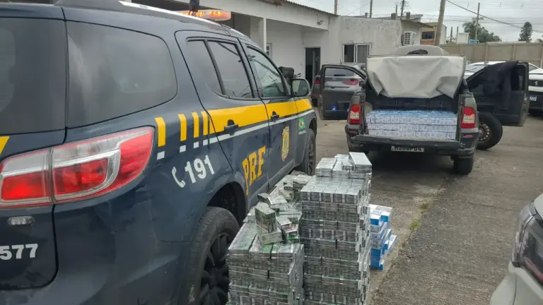 PRF apreende 15 mil cigarros contrabandeados e prende homem na BR-116 - Studio TV