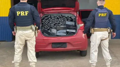 PRF apreende 300 quilos de maconha escondidos em carro na BR-386, em Lajeado - Studio TV