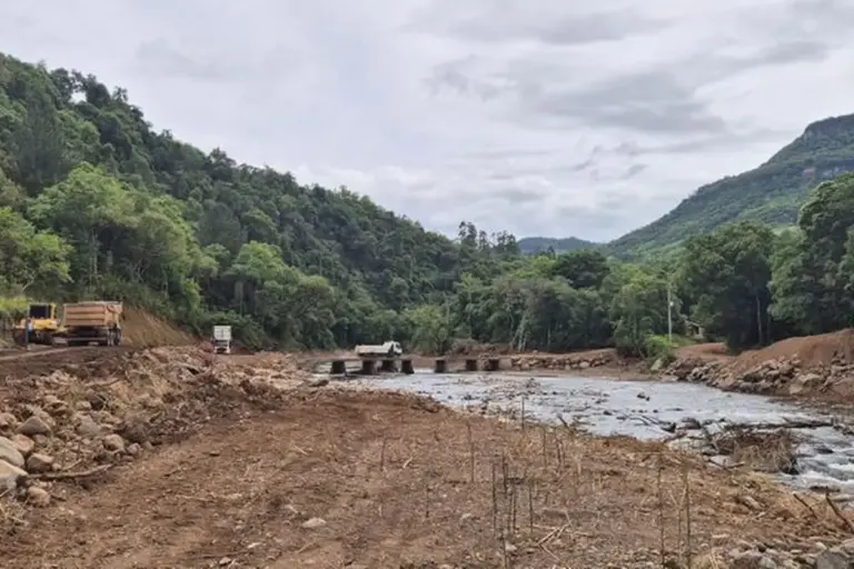 Recuperação de ponte entre Vila Cristina e Santa Lúcia do Piaí entra na fase final em Caxias do Sul - Studio TV