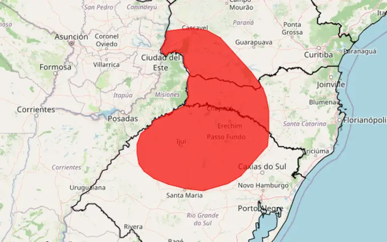 INMET emite alerta de grande perigo para tempestades no RS nesta sexta-feira - Studio TV