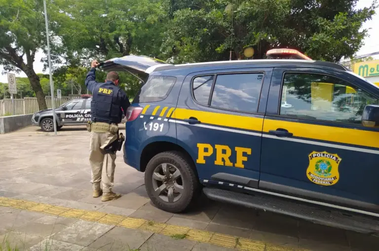 PRF recupera carro furtado e prende motorista embriagado na BR-116, em Guaíba - Studio TV