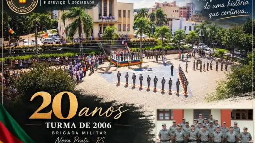 Turma de 2006 da Brigada Militar celebra 20 anos de formação em Nova Prata - Studio TV