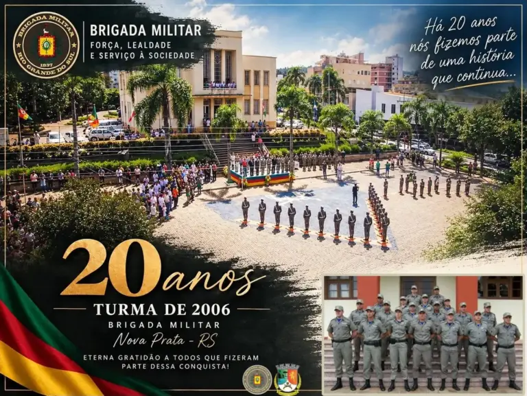 Turma de 2006 da Brigada Militar celebra 20 anos de formação em Nova Prata - Studio TV