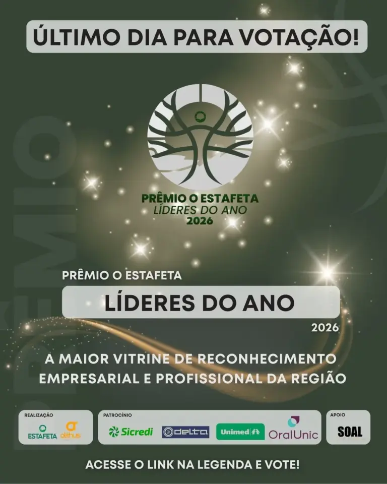 Último dia para votar no Prêmio O Estafeta Líderes do Ano 2026 - Studio TV