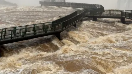Vazão das Cataratas do Iguaçu dispara e chega a 15,5 milhões de litros por segundo após chuvas intensas - Studio TV