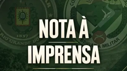 Arte de nota à imprensa do Comando de Polícia Ambiental da Brigada Militar.